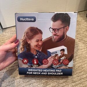 Brand New Hucttsva Blue Weighted Heating Pad for Neck and Shoulder - 17” X 23”